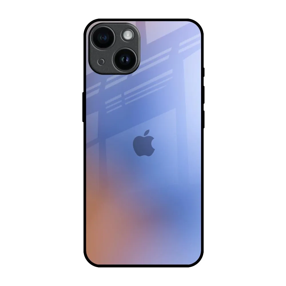 Blue Aura Glass Case for iPhone 14 Minimalist Aesthetic
