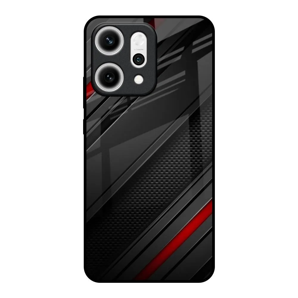 Modern Abstract Glass Case for Oppo Reno14 5G Comfort Edge Colorful Accent