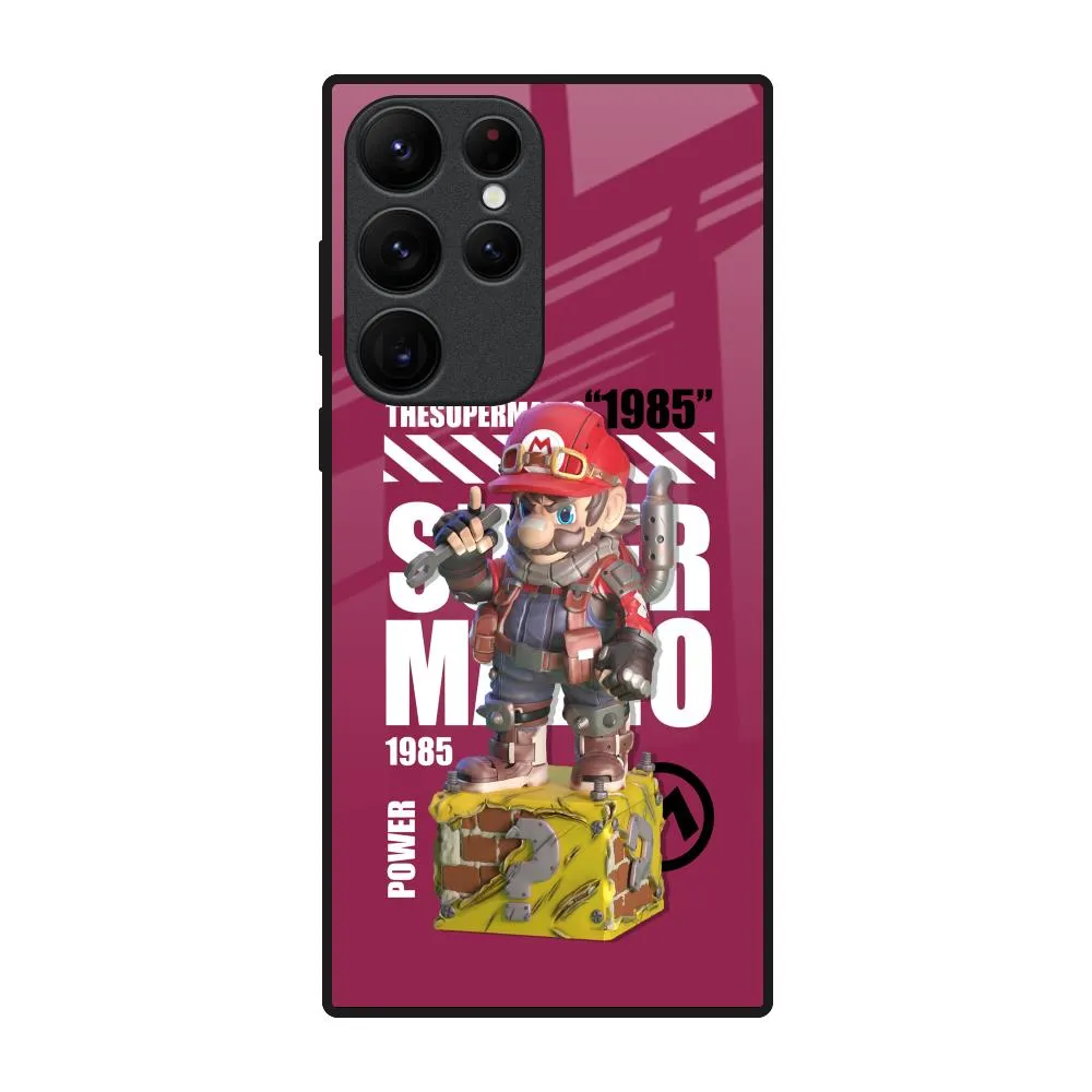 Gangster Hero Glass Case for Samsung Galaxy S22 Ultra 5G Smooth Feel Surface Shock Layer