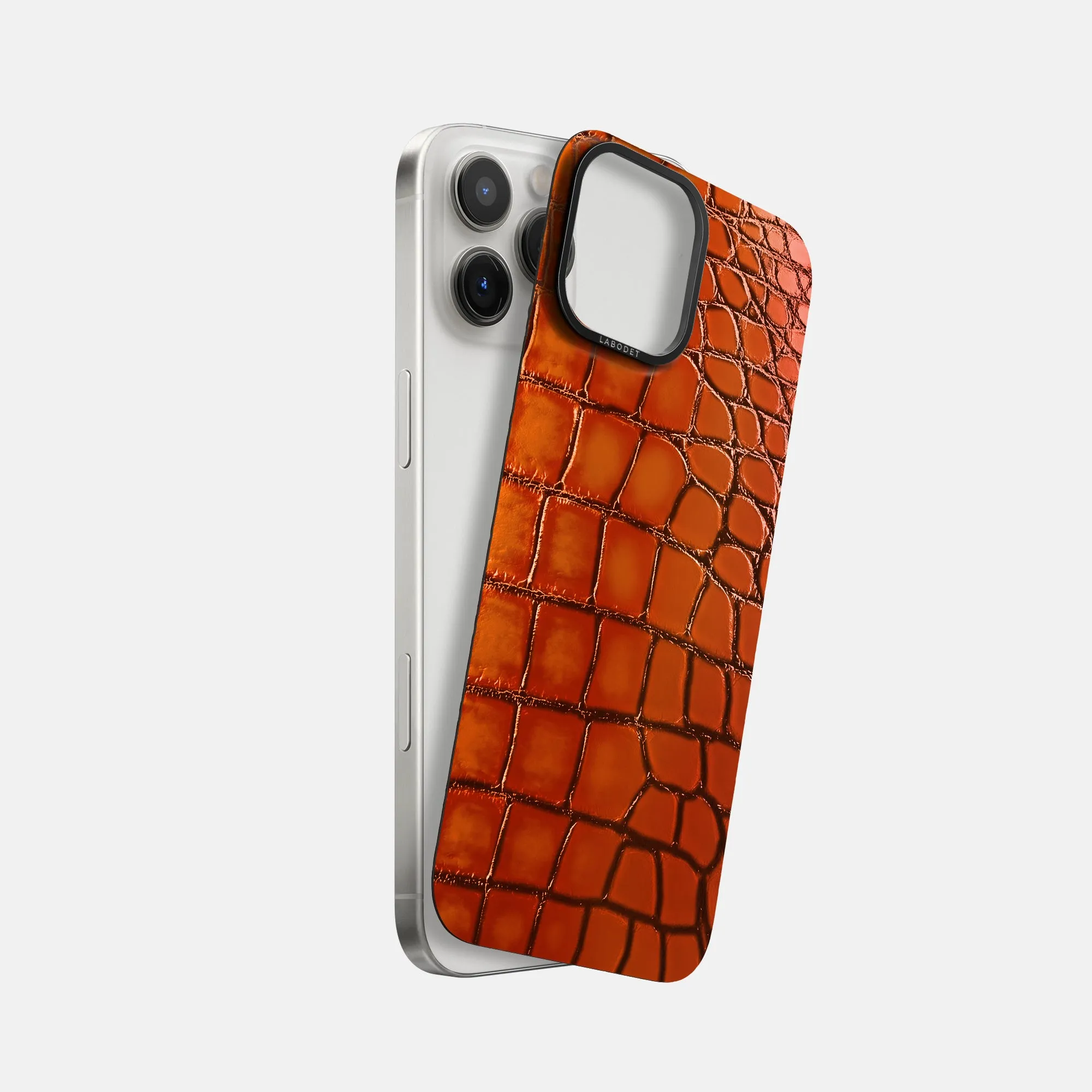 Stylish Finish Texture Sleek Edge MagSafe Mask For iPhone 16 Pro Max In Patina Alligator