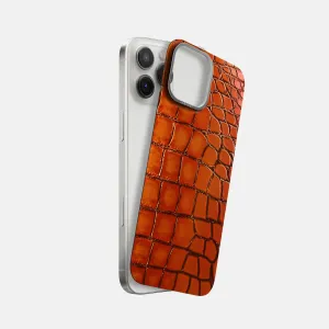 Outdoor Protection Shock Layer MagSafe Mask For iPhone 16 Pro Max In Patina Alligator