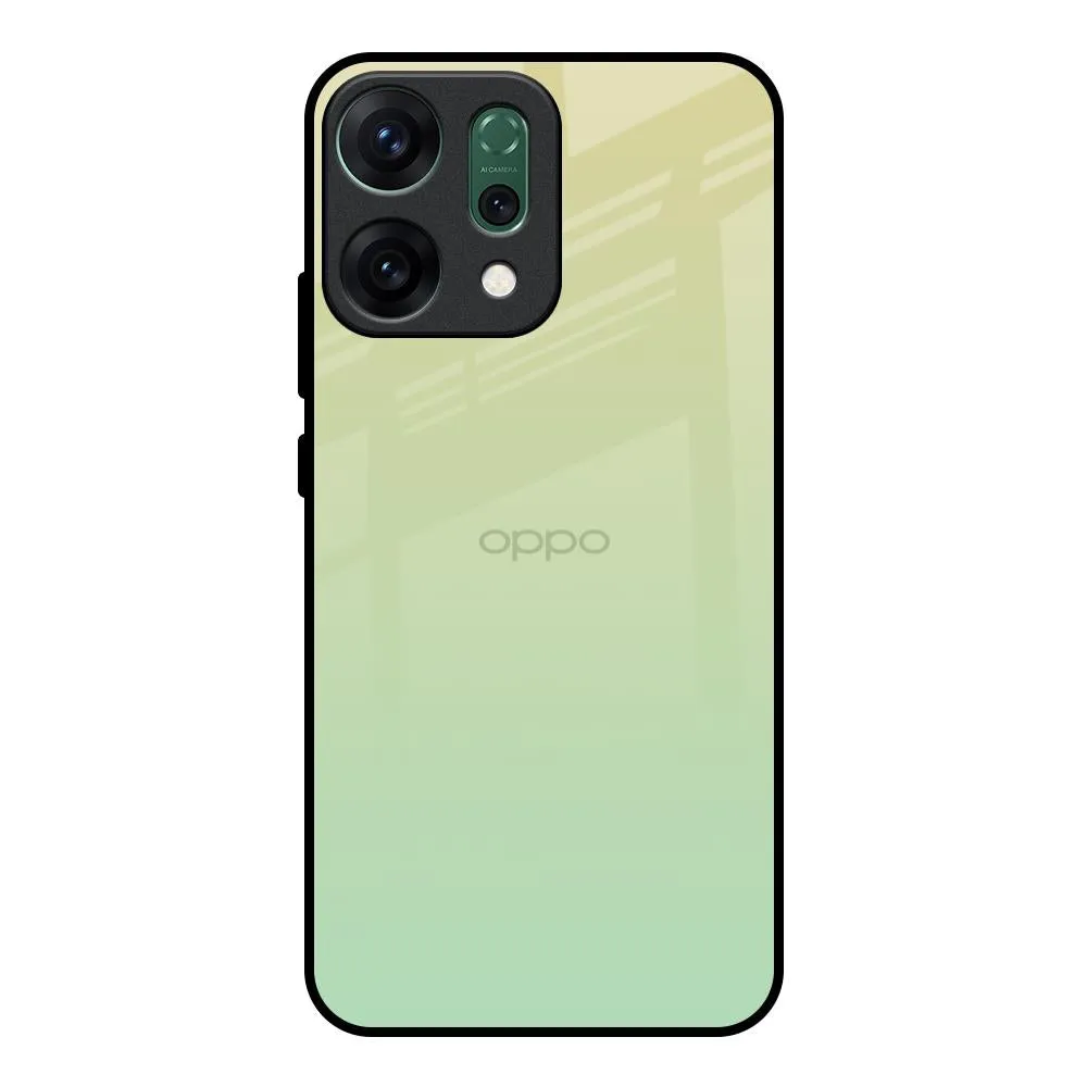 Durable Finish Layer Fashion Texture Mint Green Gradient Glass Case for Oppo Reno14 Pro 5G