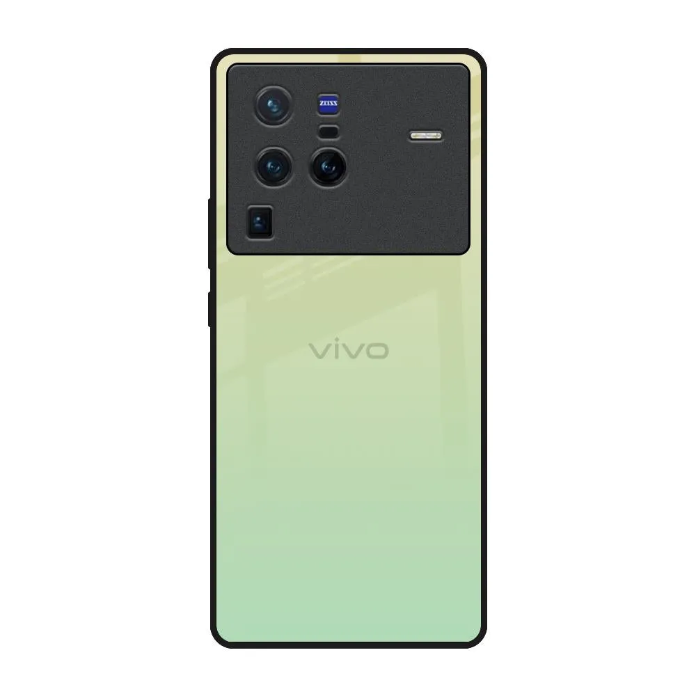 Modern Touch Mint Green Gradient Glass Case for Vivo X80 Pro 5G