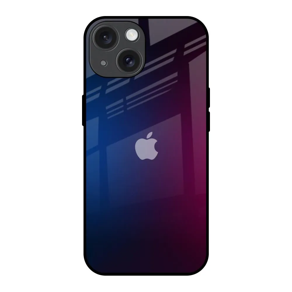 Mix Gradient Shade Glass Case For iPhone 15 Raised Edges