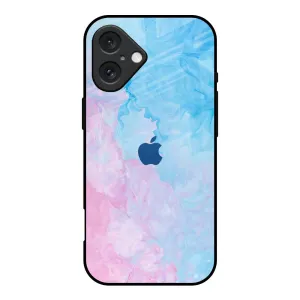 Mixed Watercolor Glass Case for iPhone 16 Slim Design Comfort Shield