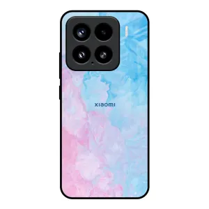 Mixed Watercolor Glass Case for Mi 15 5G Raised Bezels Frosted surface