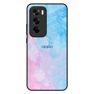 Mixed Watercolor Glass Case for Oppo Reno 12 5G Modern Minimalism Creative Style