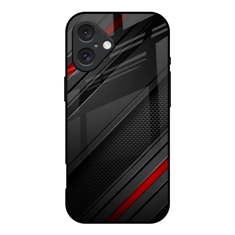 Modern Abstract Glass Case for iPhone 16 Rugged Grip Soft Touch