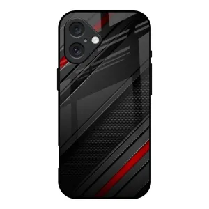 Modern Abstract Glass Case for iPhone 16 Rugged Grip Soft Touch