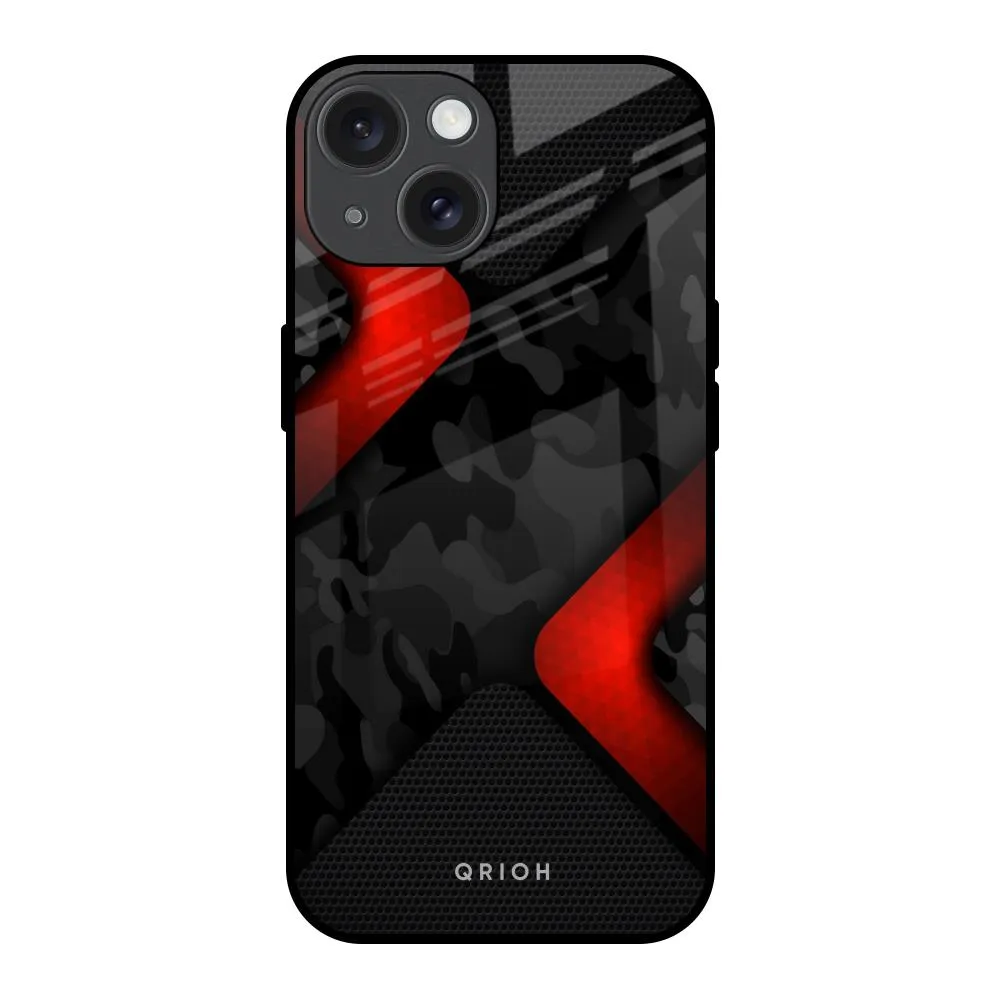 Modern Build Daily Essential Modern Camo Abstract Glass Case for iPhone 15