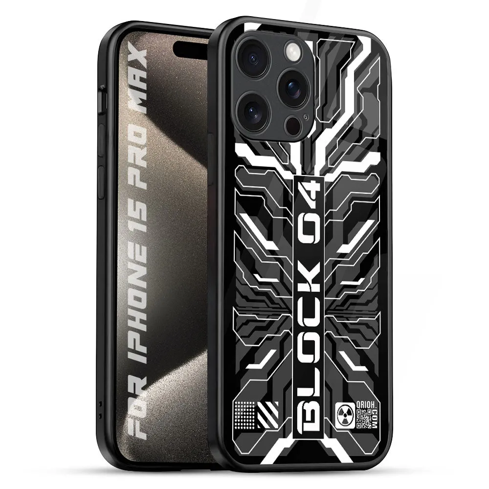 Comfort Use Gloss Layer Monochrome Magic Glass Case for iPhone 15 Pro Max