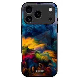 Multicolor Oil Painting Glass Case for iPhone 17 Pro Max Soft Touch Protective Design Texture