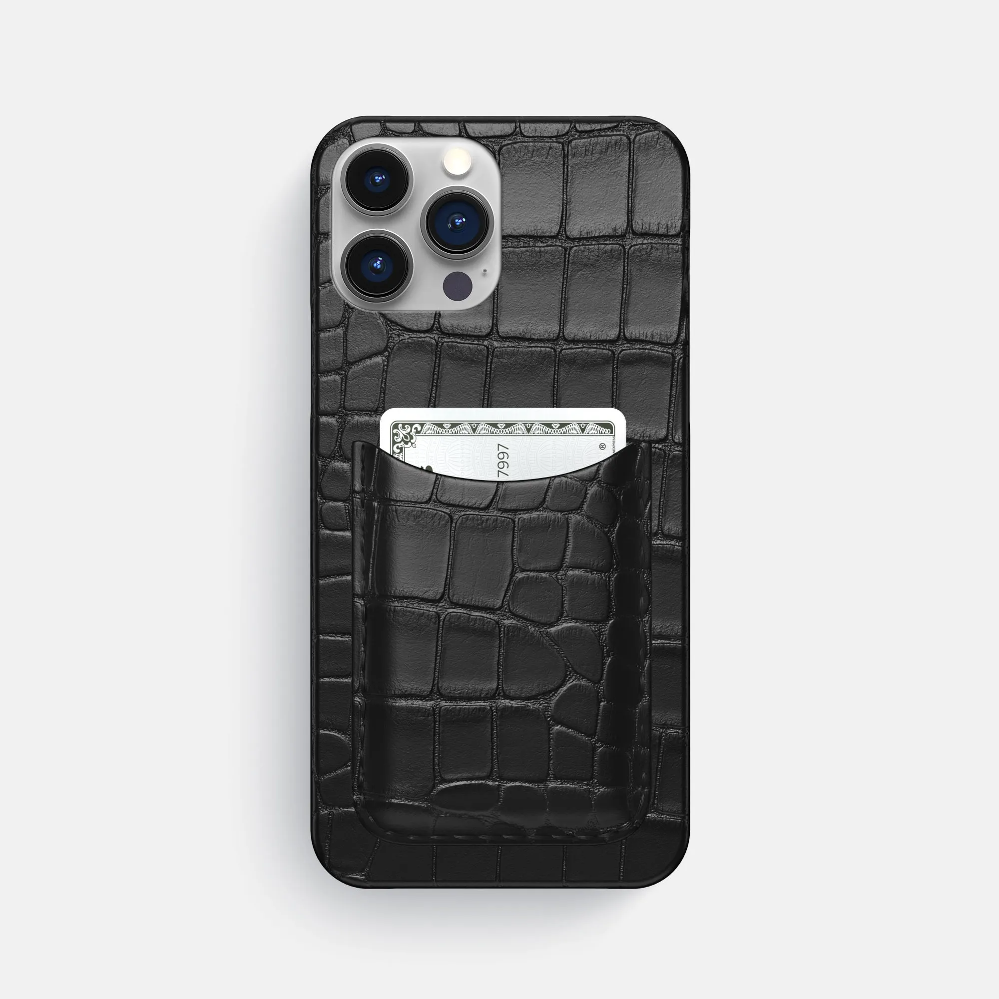 Camera Protection Slim Card Case For iPhone 16 Pro Max In Alligator