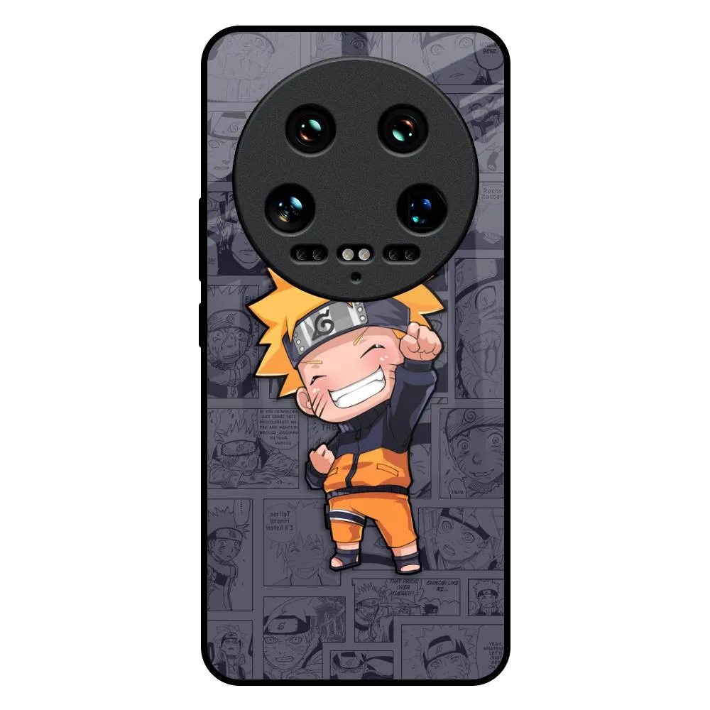 Orange Chubby Glass Case for Mi 14 Ultra 5G Travel Essential