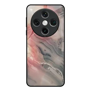 Pink And Grey Marble Glass Case For Oppo Find x8 Pro Casual Look Marble finish