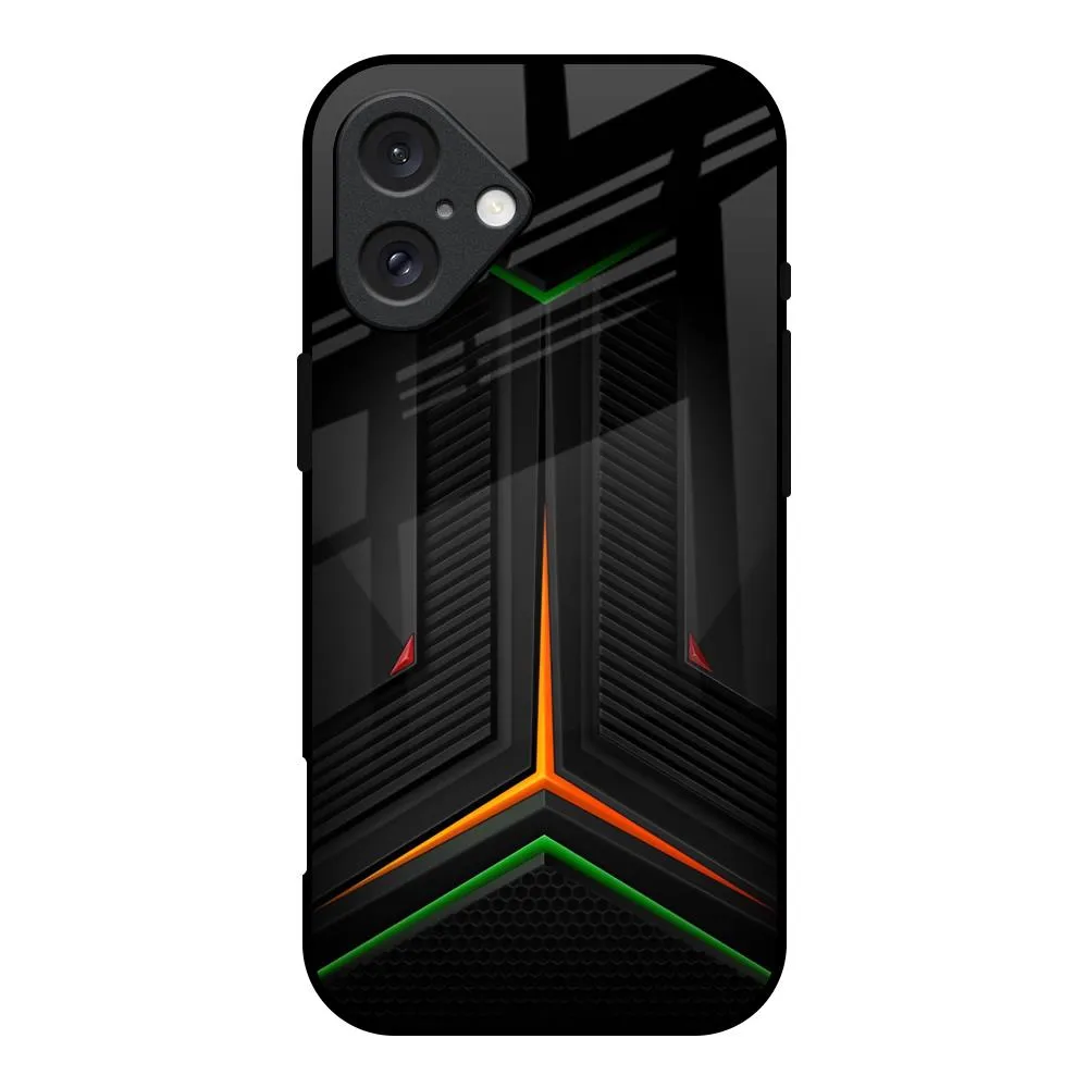 Modern Ultra Chevron Glass Case for iPhone 16 Premium Texture Layer