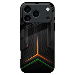 Minimal Frame Modern Ultra Chevron Glass Case for iPhone 17 Pro Max