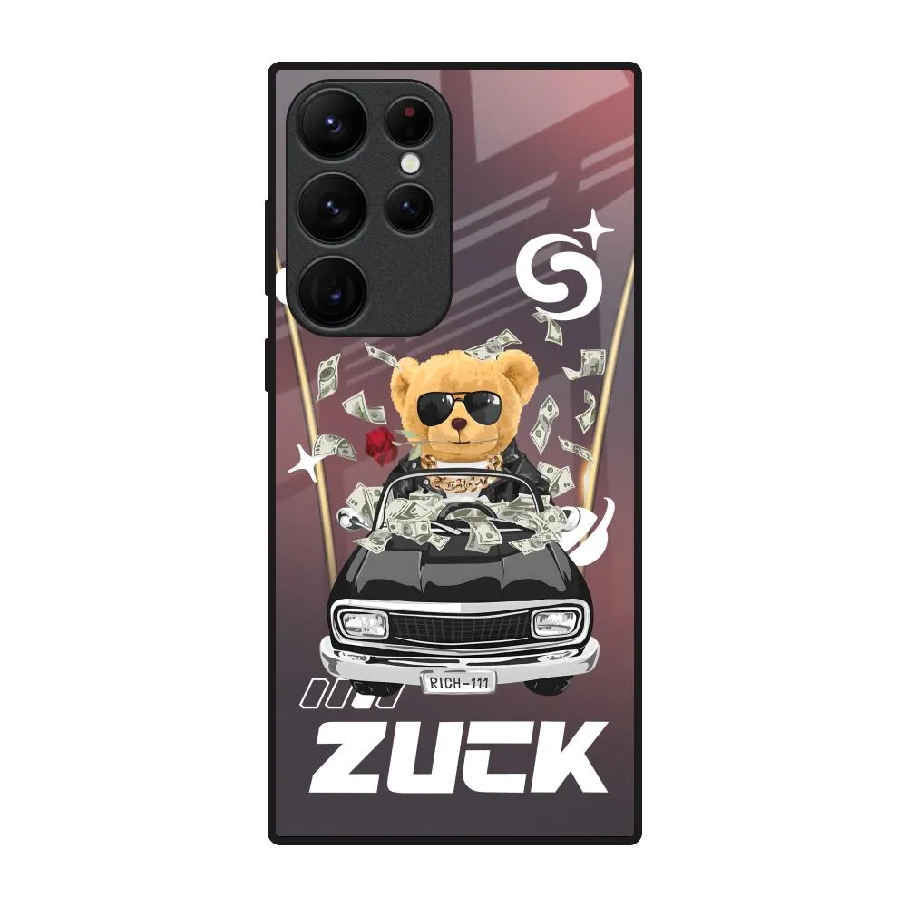 Modern Grip Texture Money Madness Glass Case for Samsung Galaxy S22 Ultra 5G