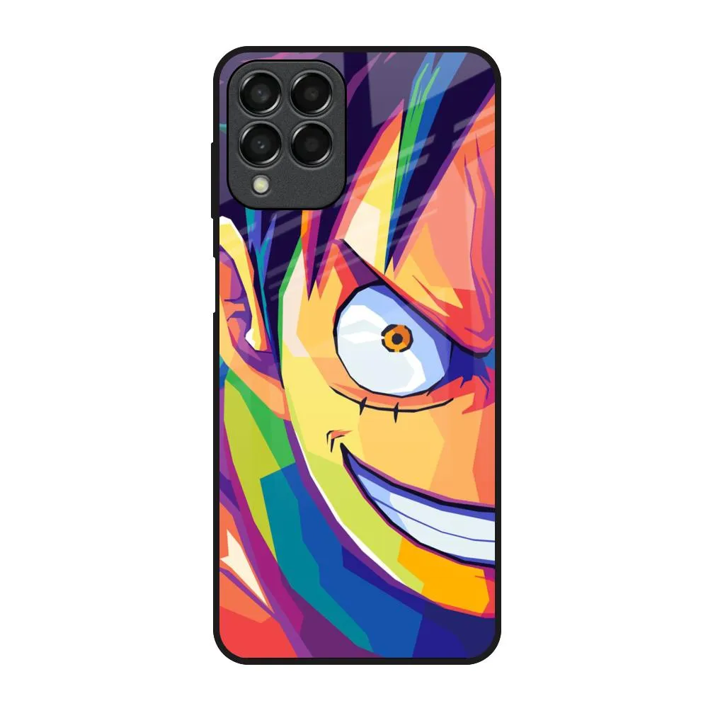 Trendy Finish Everyday Look Monkey Wpap Pop Art Glass Case for Samsung Galaxy M53 5G