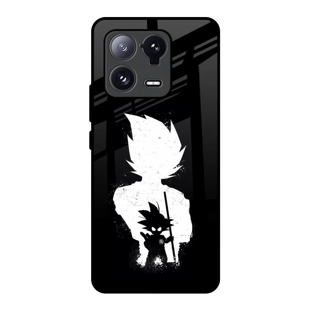 Soft Finish Monochrome Goku Glass Case for Mi 13 Pro