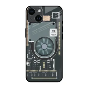 Soft Touch Light Design Motherboard Circuit Glass Case for iPhone 14