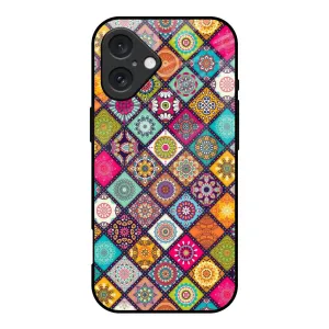 Fashion Forward Multicolor Mandala Glass Case for iPhone 16