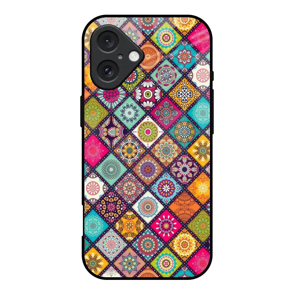 Fashion Forward Multicolor Mandala Glass Case for iPhone 16