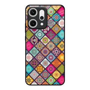 Durable Texture Finish Multicolor Mandala Glass Case for Oppo Reno14 5G