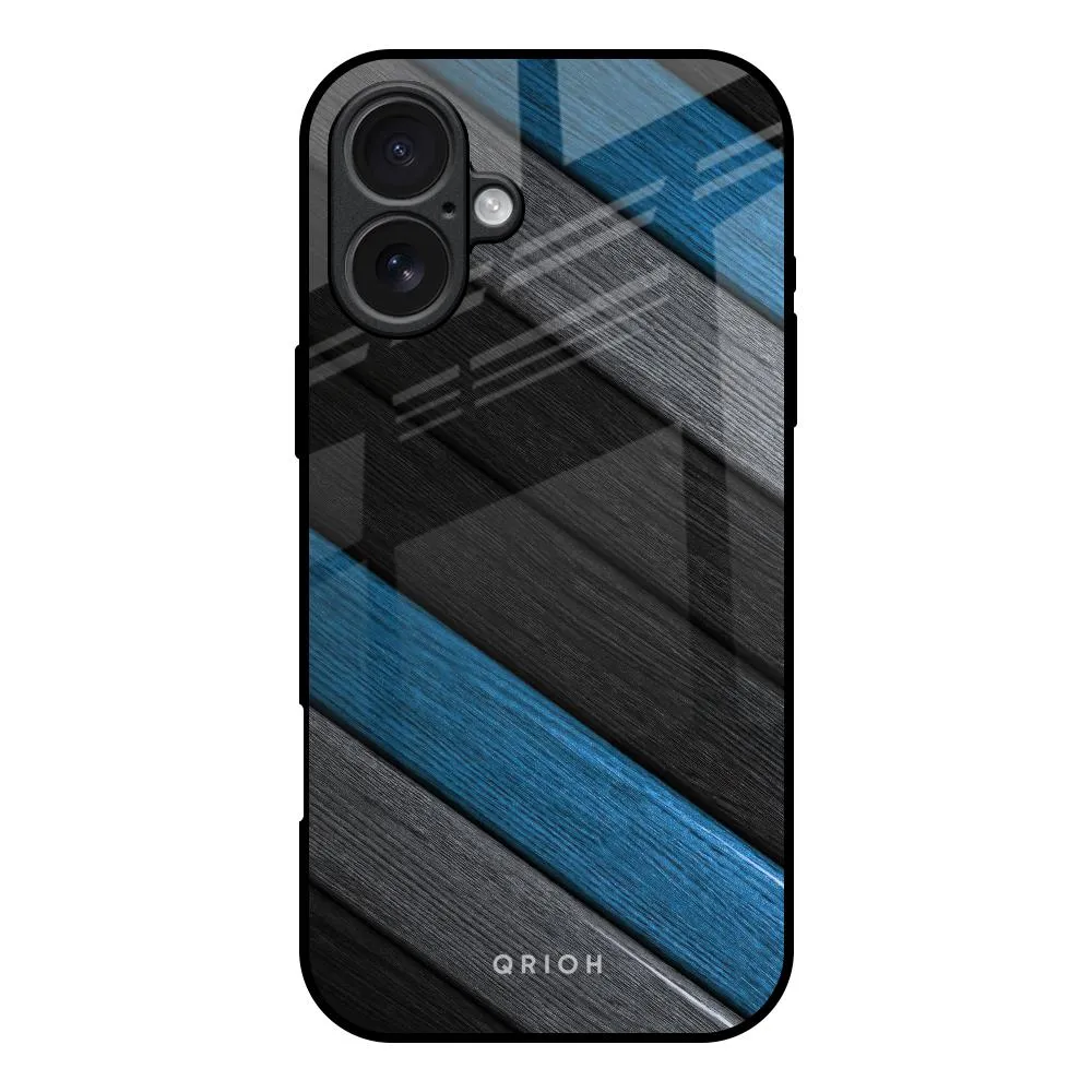 Simple Style Trendy Aesthetic Multicolor Wooden Effect Glass Case for iPhone 17