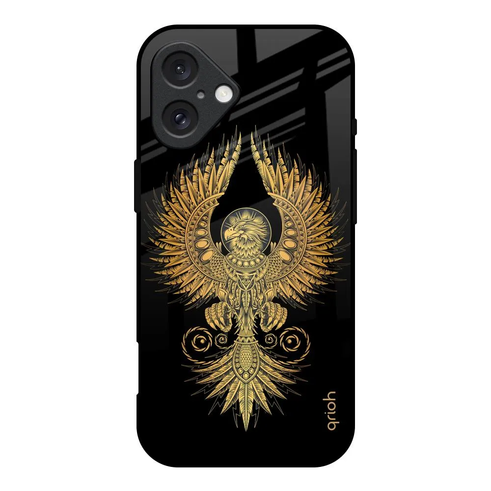 Mythical Phoenix Art Glass Case for iPhone 16 Hybrid Material