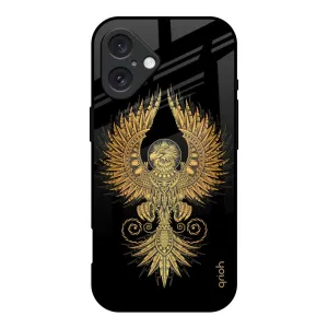 Mythical Phoenix Art Glass Case for iPhone 16 Hybrid Material