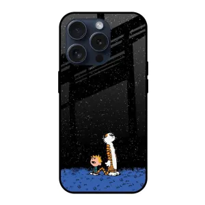 Slim Feel Polished Texture Night Sky Star Glass Case for iPhone 15 Pro