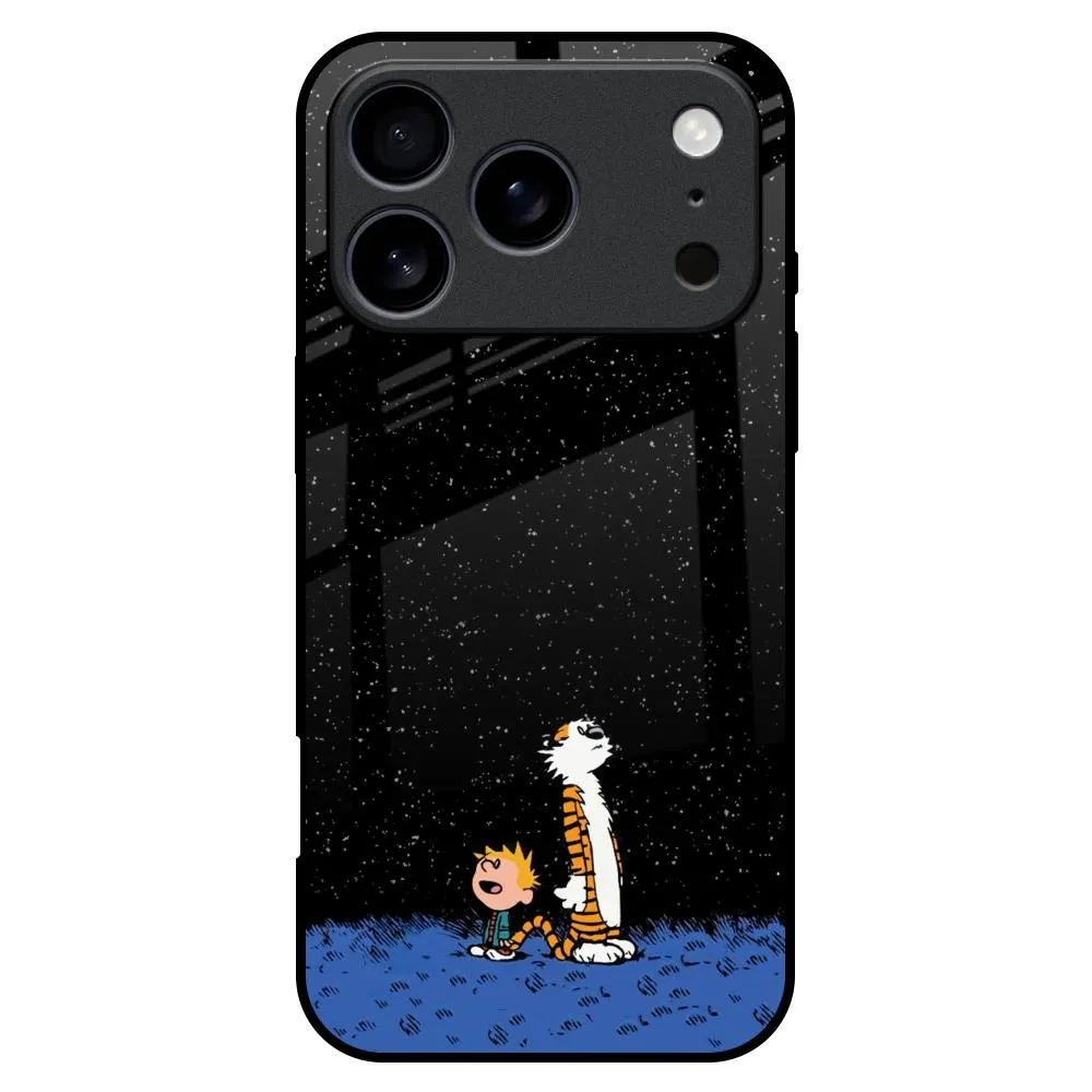 Slim Profile Strong Grip Night Sky Star Glass Case for iPhone 17 Pro Max