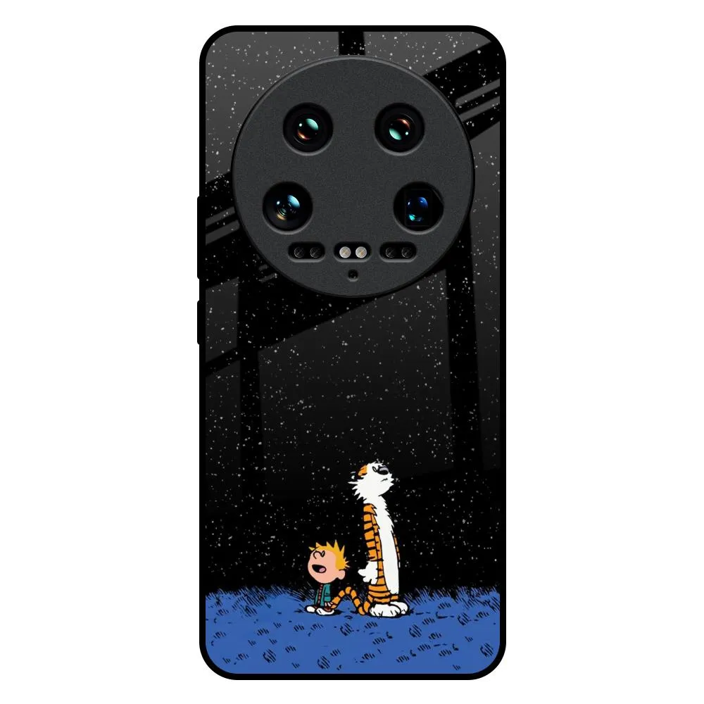 Night Sky Star Glass Case for Mi 14 Ultra 5G Compact Shape