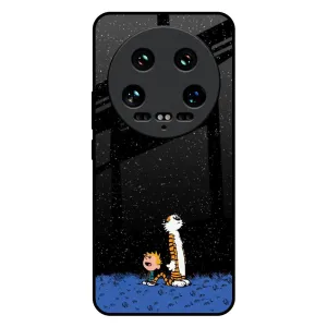 Night Sky Star Glass Case for Mi 14 Ultra 5G Compact Shape