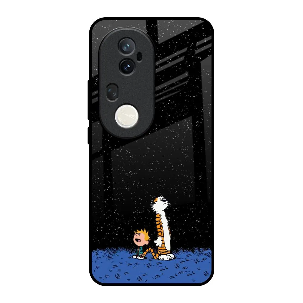 Luxury Grip Night Sky Star Glass Case for Vivo T4 Ultra 5G