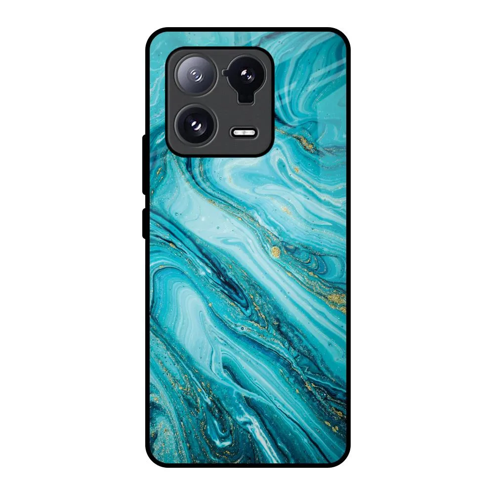 Hybrid Grip Ocean Marble Glass Case for Mi 13 Pro