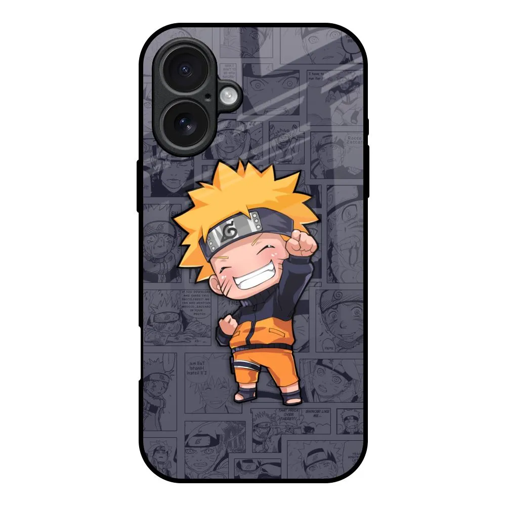 Enhanced Durability Orange Chubby Glass Case for iPhone 17