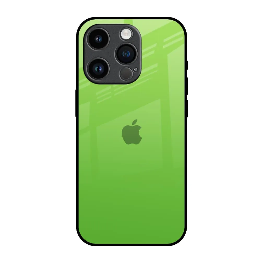Refined Look Luxury Surface Paradise Green Glass Case For iPhone 14 Pro