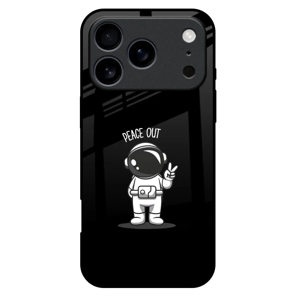 Easy Grip Drop Protection Peace Out Astro Glass Case for iPhone 17 Pro Max