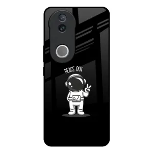 Peace Out Astro Glass Case for IQOO Z10R 5G Minimal Pattern