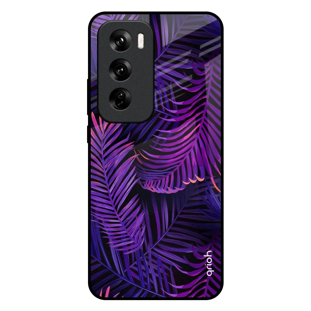 Plush Nature Glass Case for Oppo Reno 12 5G Hybrid Pattern Design