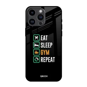 Daily Routine Glass Case for iPhone 14 Pro Max Soft Feelings Textured Detail