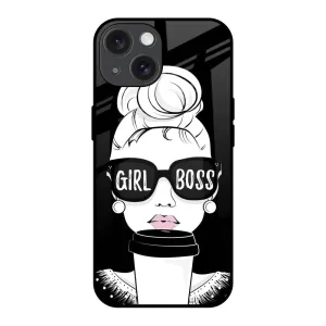 Vibrant Colors Girl Boss Glass Case For iPhone 15