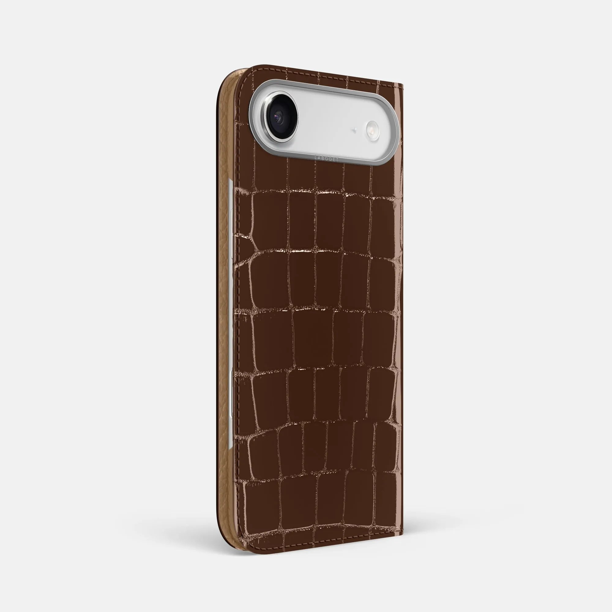 Comfort Pattern Texture Folio Case For iPhone 17 Air In Shiny Alligator