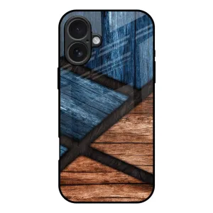 Wooden Tiles Glass Case for iPhone 17 Simple Look