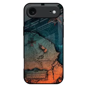 Durable Edge Geographical Map Glass Case for iPhone 17 Air