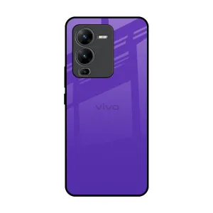 Matte Look Design Comfort Detail Amethyst Purple Glass Case for Vivo V25 Pro
