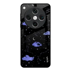 Metal Texture Stylish Form Constellations Glass Case for Oppo Find x8 Pro