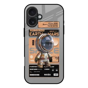 Durable Form Space Ticket Glass Case for iPhone 17